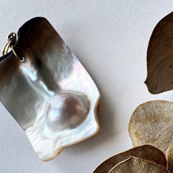 Rare Mabe Pearl Shell Pendant - Picture 6 of 8